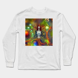 cosmic creature in an extraterrestrial forest Long Sleeve T-Shirt